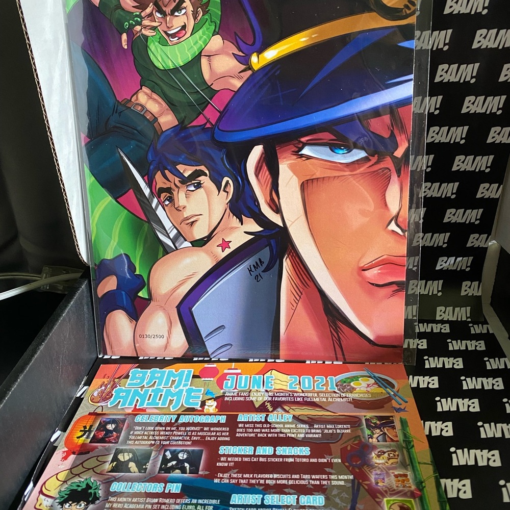 BAM! Anime June 2021 - Jojo’s Bizarre Adventure signed artwork